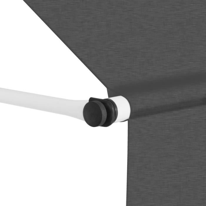 Retractable Awning - vidaXL - 250 Cm - Anthracite - Manual - Weatherproof