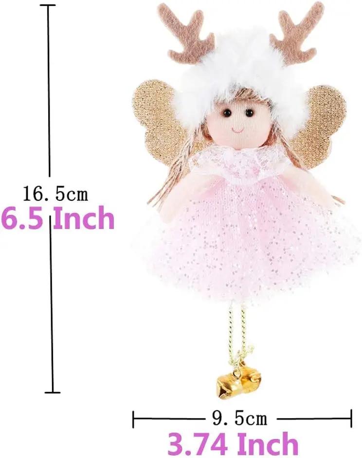 Christmas Tree Plush Ornaments Hanging Angel Christmas Tree Door Wall Hanging Decoration House Ornaments Angel Doll Toy