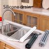 Silicone Drain Rack Sink Bracket Drain Rack Kitchen Drain Pad Water Filter Thermal Insulation Multi Power Roller Blind Folding