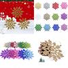 Luxurious 12pcs Glittering Christmas Tree Hanging Decoration Baubles Snowflakes 10cm