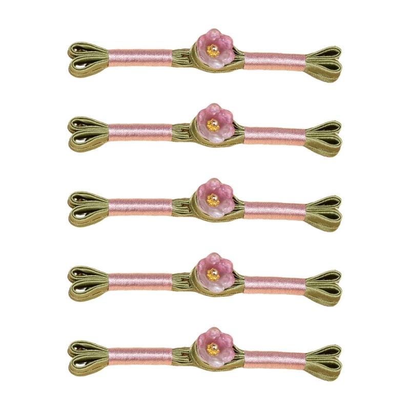 5Pcs Traditional Cheongsam Knot Button Flower Chinese Closures Buttons Sewing Fasteners for Clothing Decoration