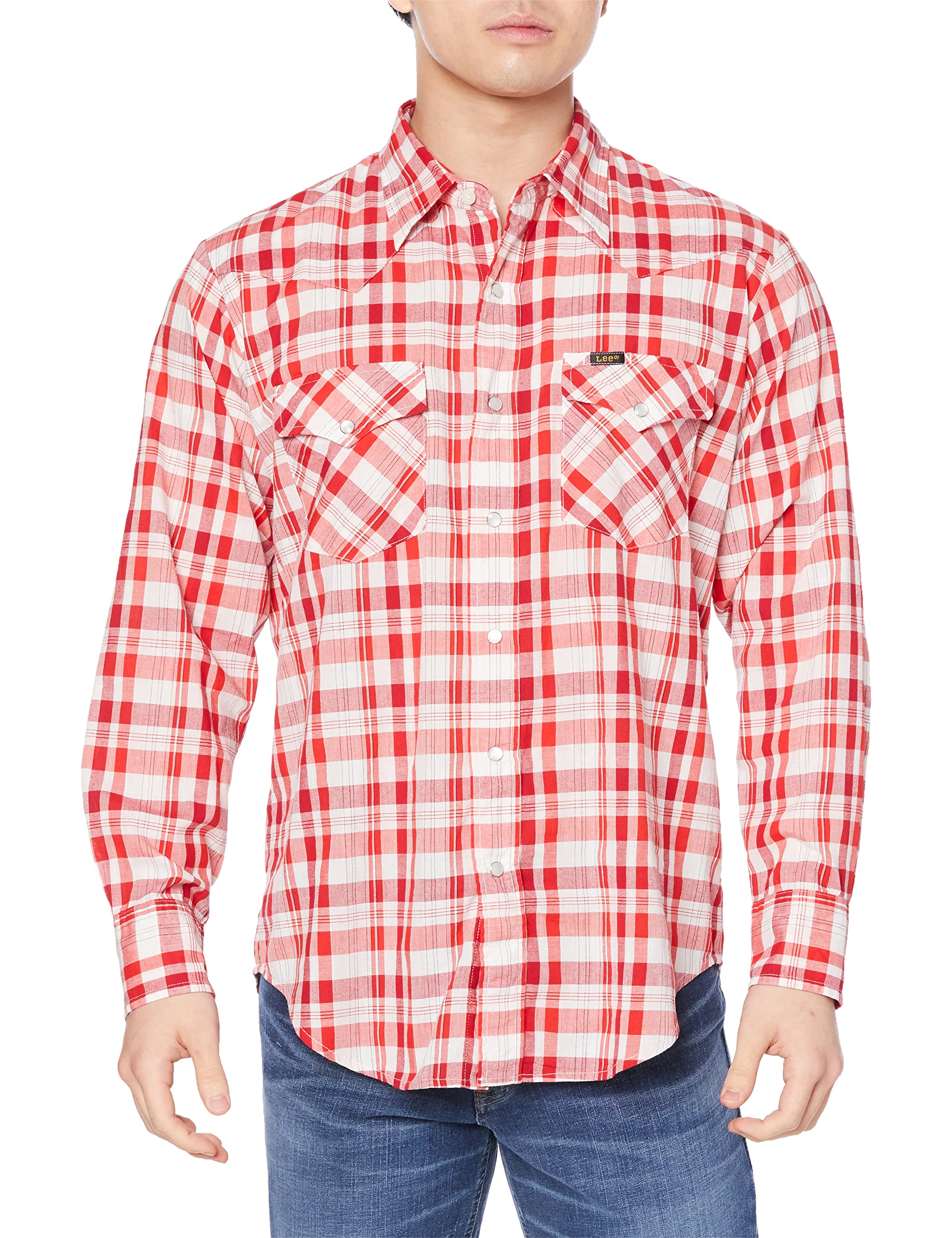 

Рубашка мужская Lee Official в клетку размера XL, LM7234-309, красная,