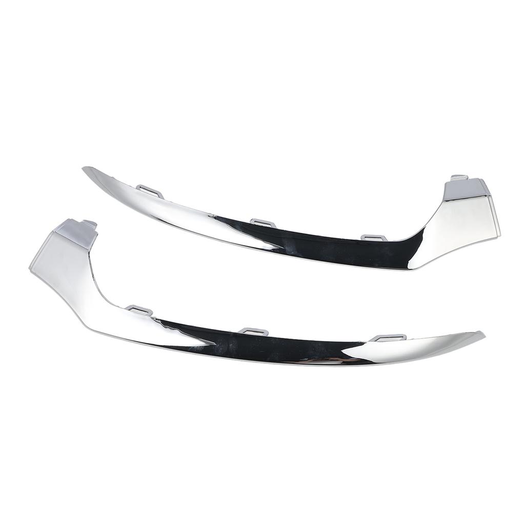 2PCS Chrome Front Bumper Lower Trim 2058851374 Replacement for Benz C‑Class W205 C205 A205 S205
