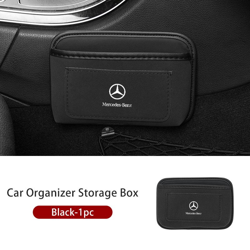 CRS1 Car Storage Pocket Sticky Side Door Hanging Phone Purse Box For Mercedes Benz W202 W212 W126 W140 W168 W177 CLS GLE GLC GLS CLA