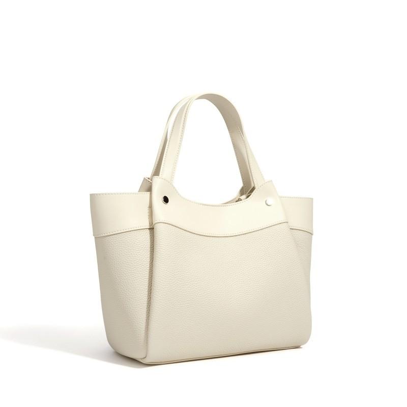 2026 New Fashionable All-matching Vegetable Basket Bag Popular Casual Simple Handbag Leather High-quality Cross-body Women s 25x13x20cm