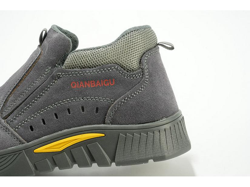 Men's Suede Steel Toe Anti-Smash Non-Slip Safety Shoes