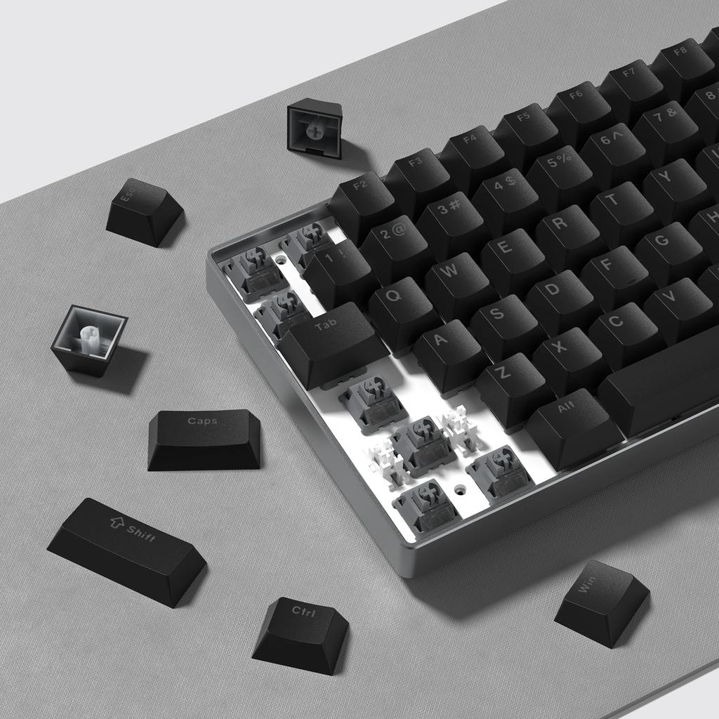 Xiaomi 133+ Keys Black Cherry Profile Double Shot Shine Through PBT Keycaps RGB Backlit Keycaps for Cherry Gateron MX Switches Keyboard