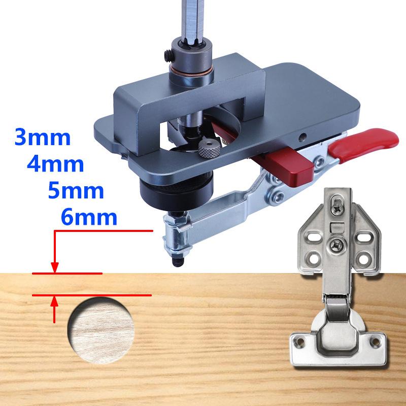 Furniture Hinge Drilling Woodworking Tools 35mm Hinge Boring Jig Kit Hinge Hole Opener Template Puncher Locator Cabinet