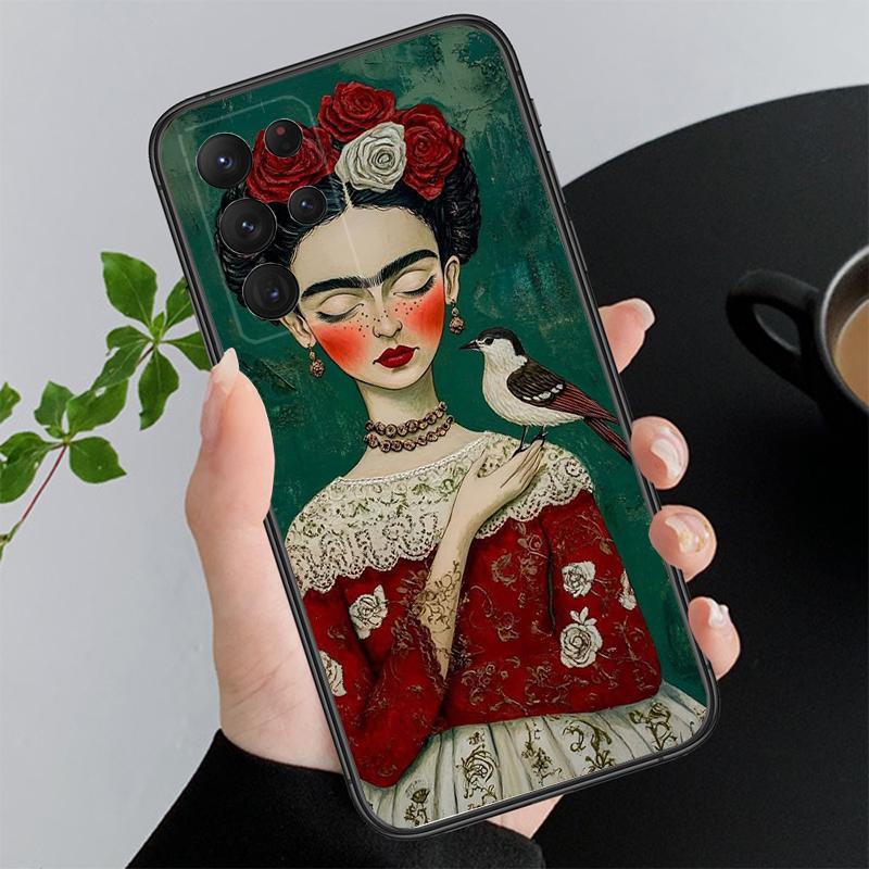 Phone Case For Samsung A17 A55 A16 A56 A35 A15 A53 A54 A33 A34 A25 A05S A52 A52S A07 A26 A06 Frida-Kahlo