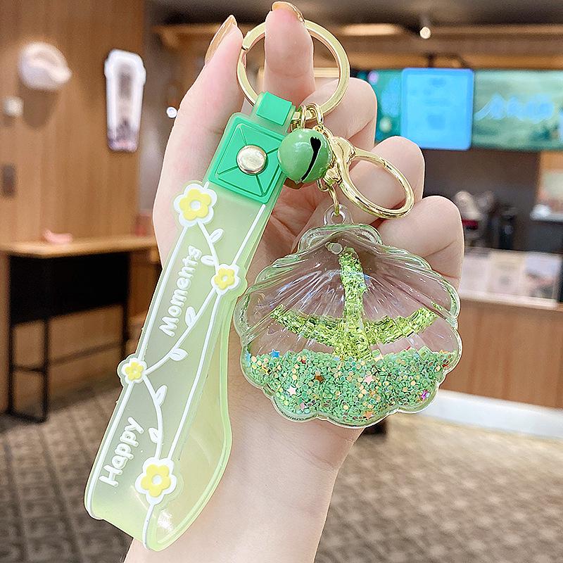 Breloc Stea de Mare Nisip Mișcător Ulei: Pandantiv Exquisit pentru Genți de Damă, Studenți și Copii - Decor Drăguț cu Ghiozdan Flotant