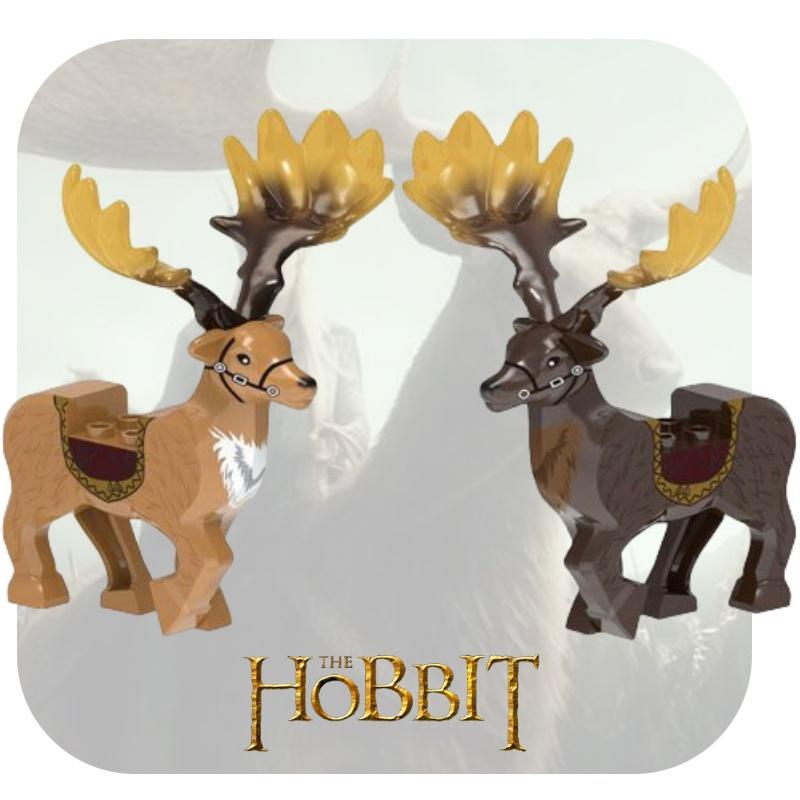 Premium Quality Xh1751 Hobbit Large Antler Deer Xh1752 Rideable Building Blocks Accessories Bag