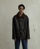 Fillchic Reversible Shearling Jacket (Dark Brown)