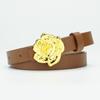 Women'S Leather Belt New Double-Sided Versatile Belt Pure Cowhide Women'S Smooth Buckle Belt Women