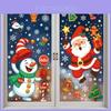 Weihnachts-Fensteraufkleber mit statischer Haftung mit Schneeflockenszene für festliche Dekoration