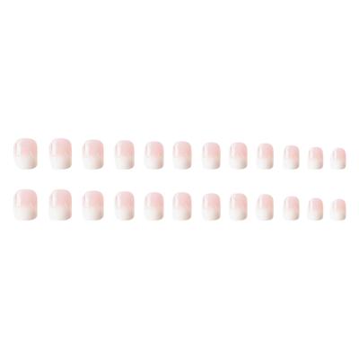 24pcs Nail Pieces Wearable Nails Ice Transparent False Nails
