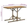Garden Table Beige Solid Acacia Wood and Poly Rattan