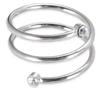 Glänzende Kristall High-End Anlaufgeschützte Mode Geometrische Offene Vergoldete Edelstahlringe für Damen Ehering Schmuck Geschenke