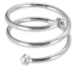 Glänzende Kristall High-End Anlaufgeschützte Mode Geometrische Offene Vergoldete Edelstahlringe für Damen Ehering Schmuck Geschenke
