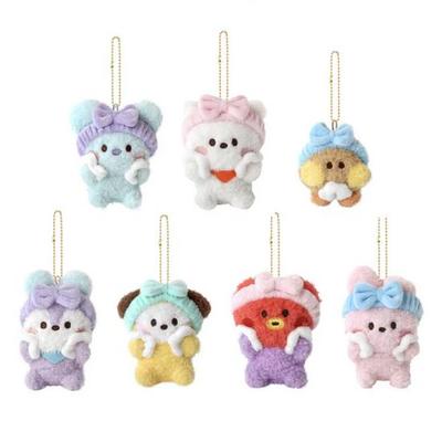 BT21 - BATH TIME-SCHLÜSSELANHÄNGERPUPPE, Original-Offizielle Ware, 75 x 45 x 90(mm), KPOP, KBeauty, kostenlose Proben