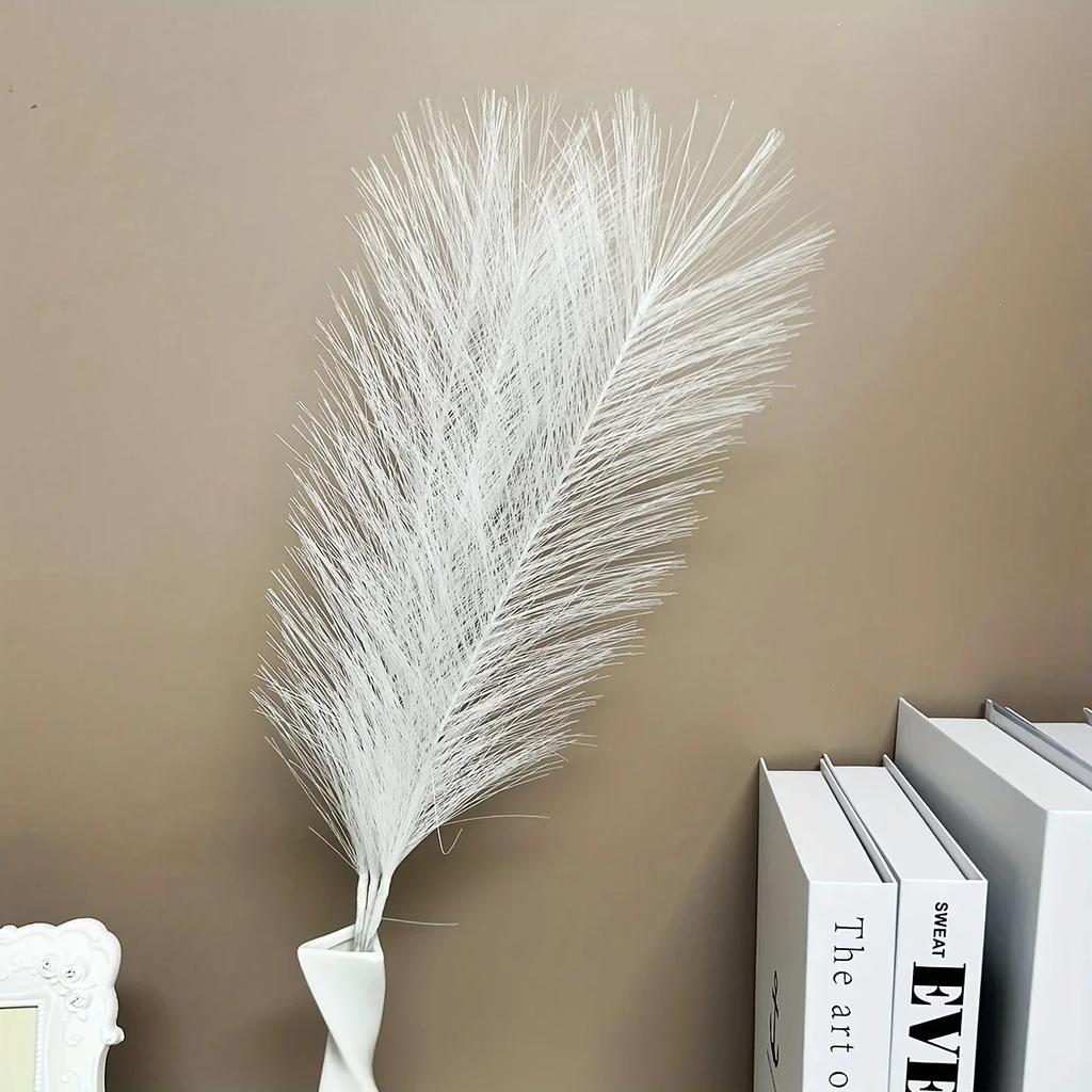 3PCS - Fluffy Reed Imitation Pampas Grass - Family Wedding Decoration Fake Flower and Grass Decoration
