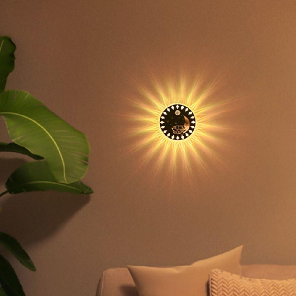 Wireless RGB Gradient Wall Lamp Motion Sensor Dimmable Control Motion Sensing Light Magnetic Sticker Remote Control