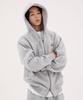 Urbanage Design Studio Logo Oversized Zip-Up Hoodie_Melange Grey