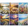 CHENISTORY Coloring By Numbers Flower Frame Painting By Numbers Landscape On Canvas DIY Home Decoration DIY Gift