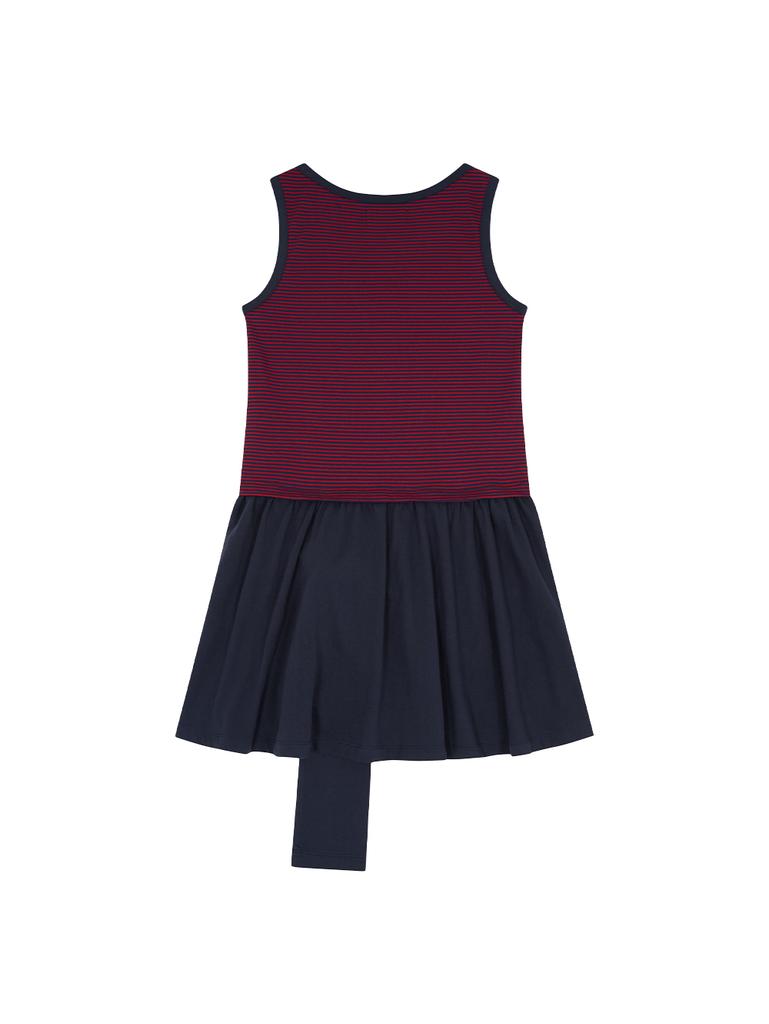 Tuomio Stripe Tie Dress [Navy]