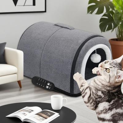 Heated Cat Bed Dog Bed With Roof Temp Adjustment Semi-Enclosed Removable Warm Nest For Medium Breed Kitten Puppy Indoor