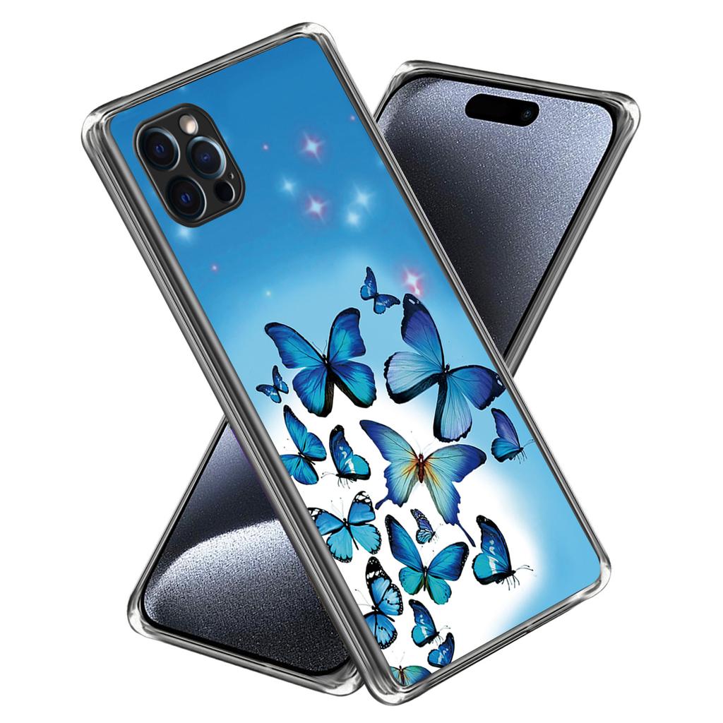 For iPhone 16 Pro Max Case Pattern Printed Shockproof TPU Phone Cover
