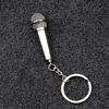 Simulation Mic Keyring Miniature Pocket Sized Microphone Keychain for Music Lovers Stylish Key Accessory Bag Ornament