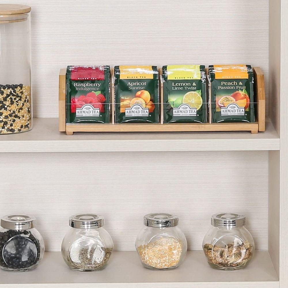 Natural Bamboo Belt Storage Box Save Space Belt Display Rack Purse Storage Holder  Women
