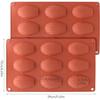 AYSTOAYS Madeleine Baking Mold Set, Silicone, Red, 29x17x1.5cm, 2-Pack, Non-Stick Shell Cookie Pan