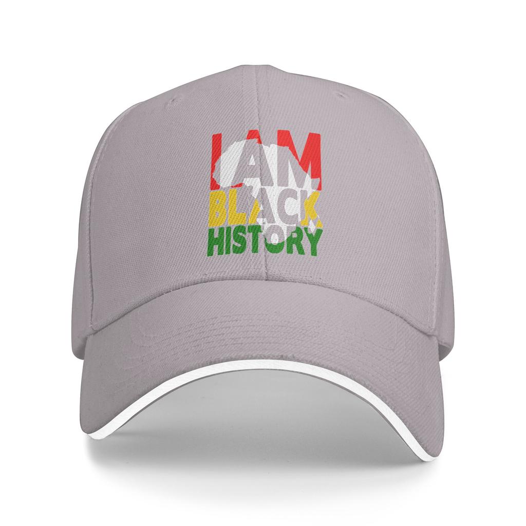 Summer I Am Black History Month African American Pride Celebration Baseball Cap Tennis Skate Casual Custom DIY Sun Trucker Hat