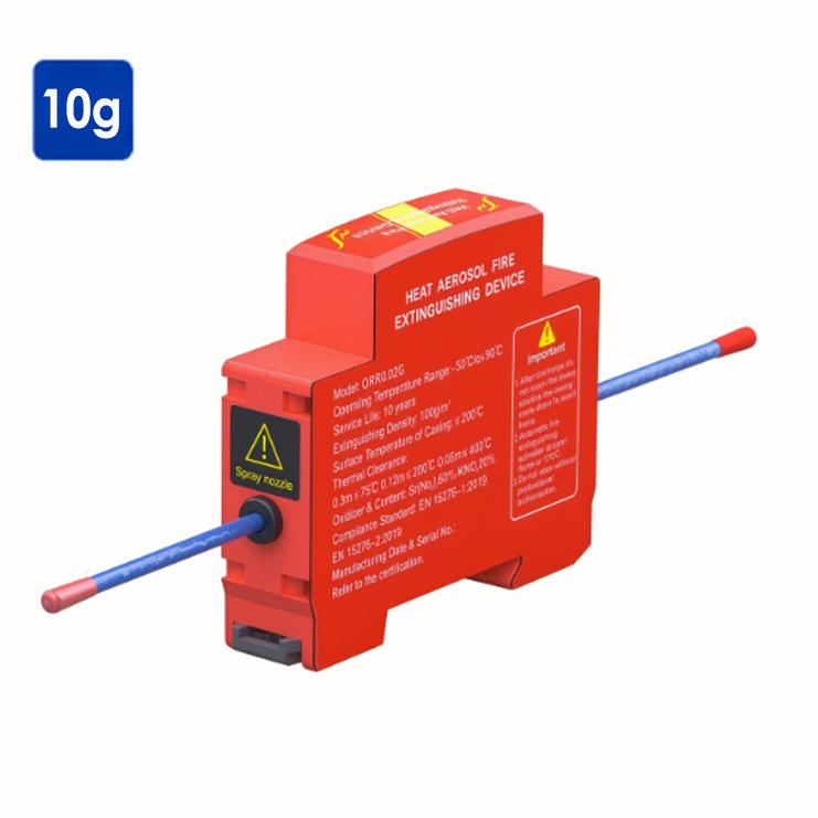 1/2 stuks Thermische Aerosol Brandblusser DIN-rail Montage Brandbeveiliging voor Huishoudelijk/Nieuwe Energie Voertuig Batterijcompartiment Verdeelkast 1pcs 10g Flame Retardant
