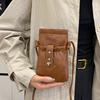 PU Handy-Tasche Damen Kleine Tasche Einfarbige Umhängetasche