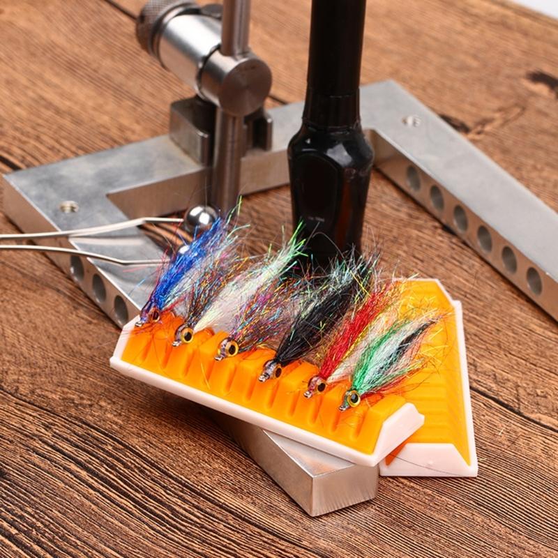 Fly Tying Storage Rack Display Clamps Silicone Organizers Tool for Fly Fishing Protections Fly Prep Station Holder