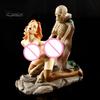 Ornament Art Figurine Vivid Sexy Resin Eye-catching Couple Decoration Sculpture Novelty Desk Statue for Home