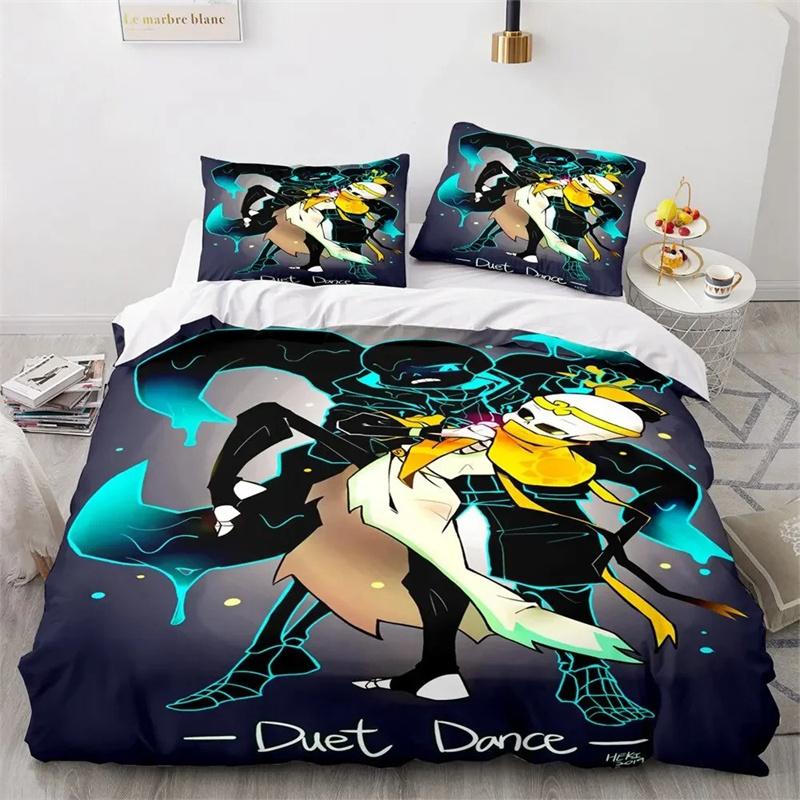 

3D Print Undertale Bedding Set,Duvet Cover Comforter Bed Set Quilt Cover Pillowcase,King Queen Twin Size Boys Girls Adults Tool 135x200cm 2pcs