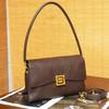 Vintage Vegetable Tanned Cowhide Leather Shoulder Bag Convertible Crossbody Handbag for Women