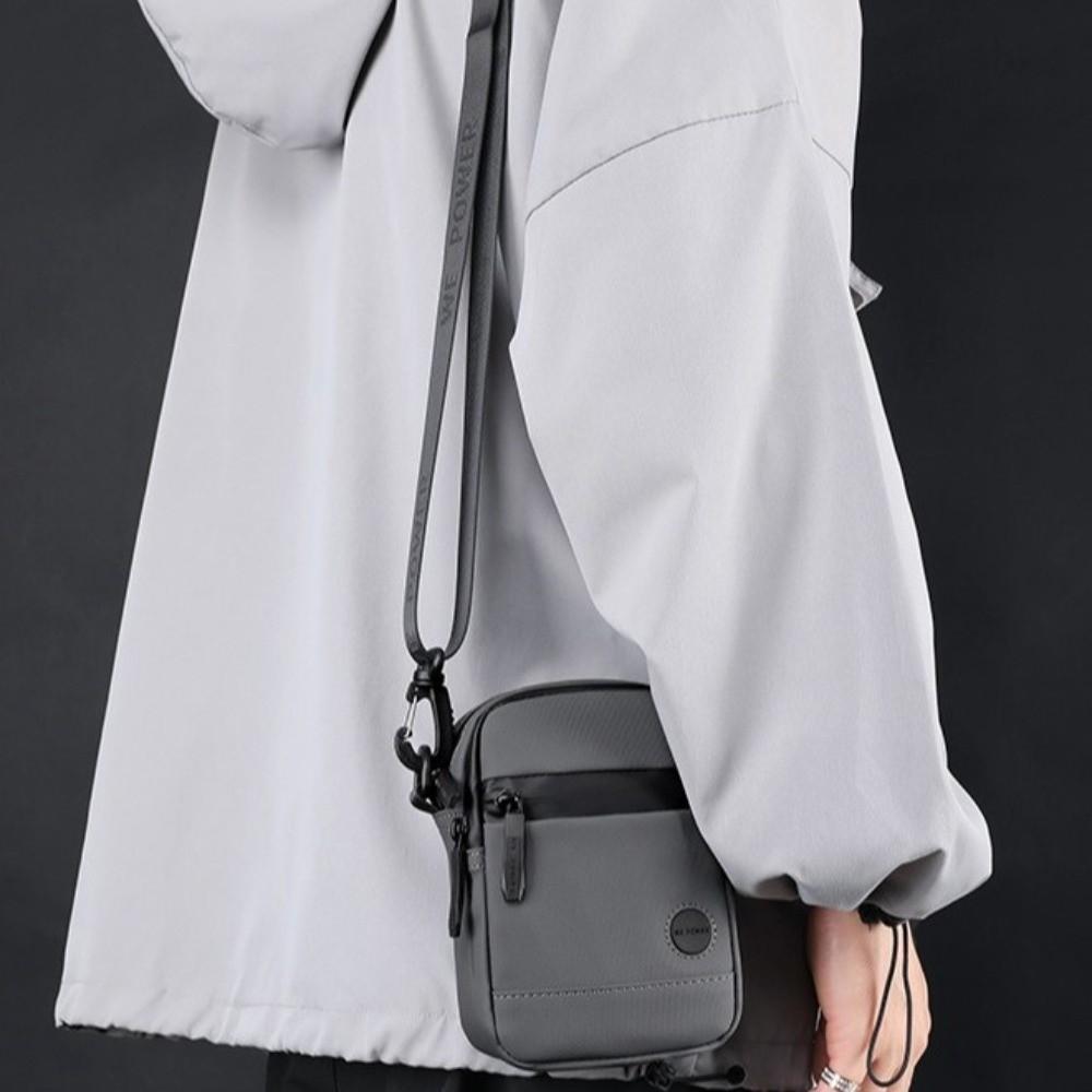 Square Men Crossbody Bag Single Shoulder Nylon Fanny Pack Fashion Men Chest Bag Camping