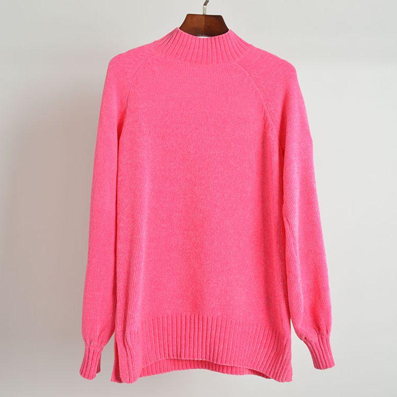 Trade Original Order Fashion Half Turtleneck Pullover Long Sleeves Knitwear Female Autumn and Winter Sweater Soft Glutinous Loose All-Matching Top