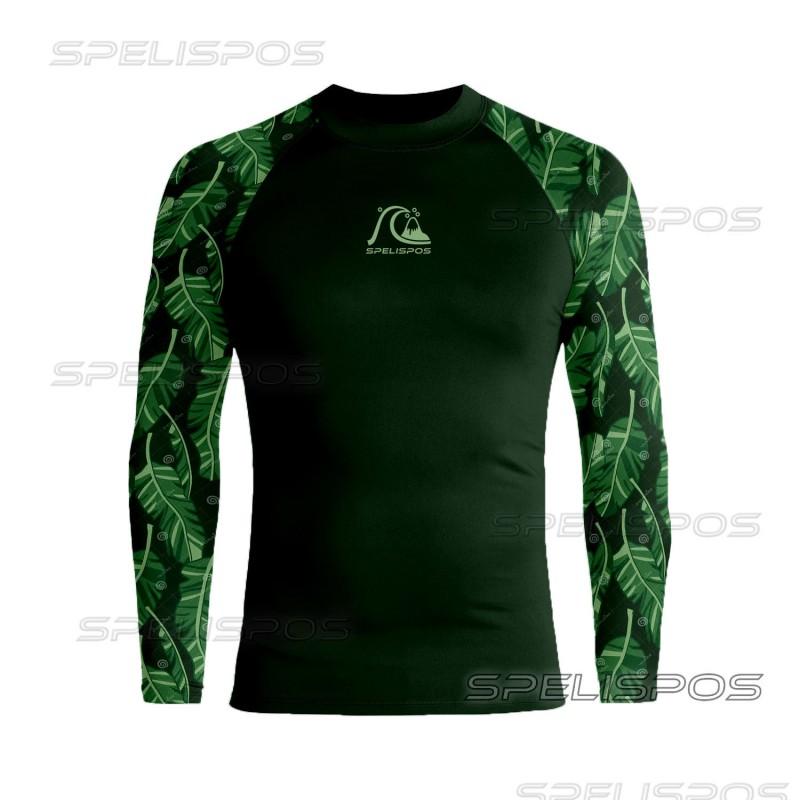 Mens UPF 50 Long Sleeve Rash Guard Swim Shirt Surfing Diving Beach Sun Protection Quick Dry Sports Top