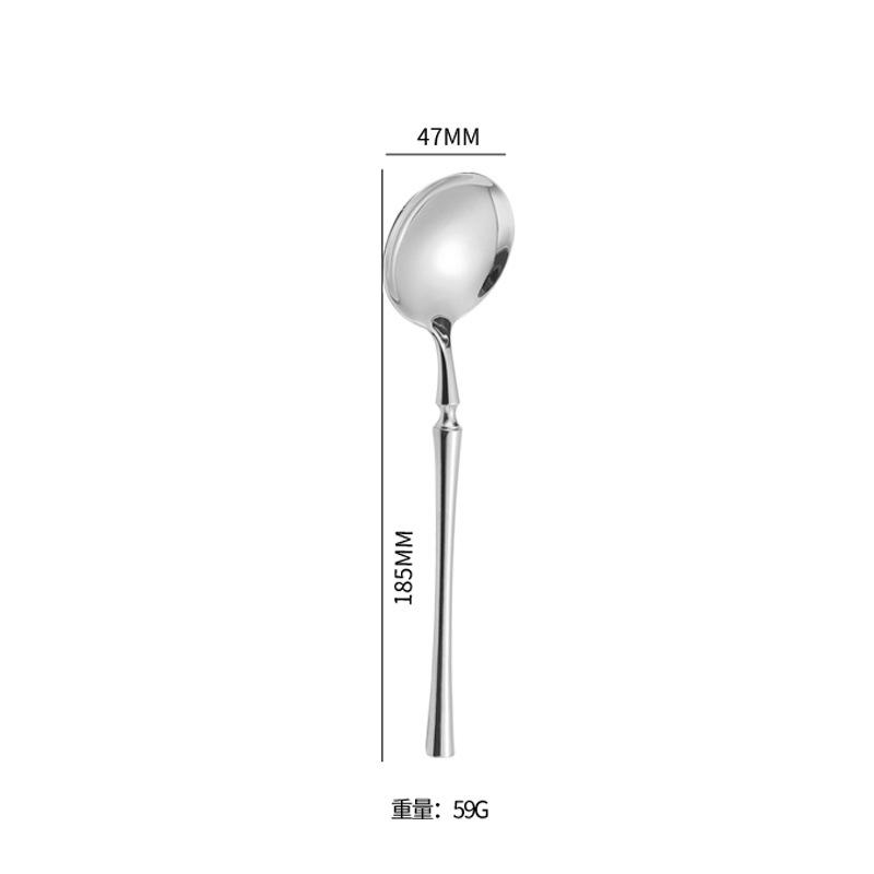 Golden Western Cutlery Set 304 Stainless Steel Mirror Spoon Steak Knife Fork Chopsticks Dinnerware Kitchen Tableware Utensil
