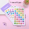 Laser colored sparkling reflective pentagram stickers reward DIY decorative star stickers