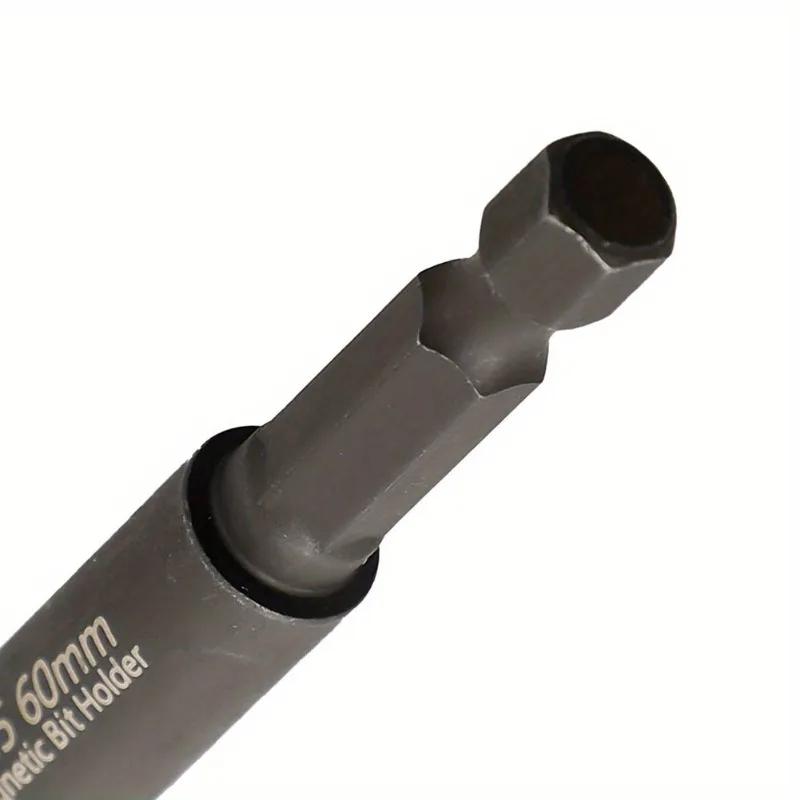 5pcs 1/4In Head Extension Rod Screwdriver Magnetic Transfer Extension Rod Screwdriver Bit Holder Internal Hexagonal Screw