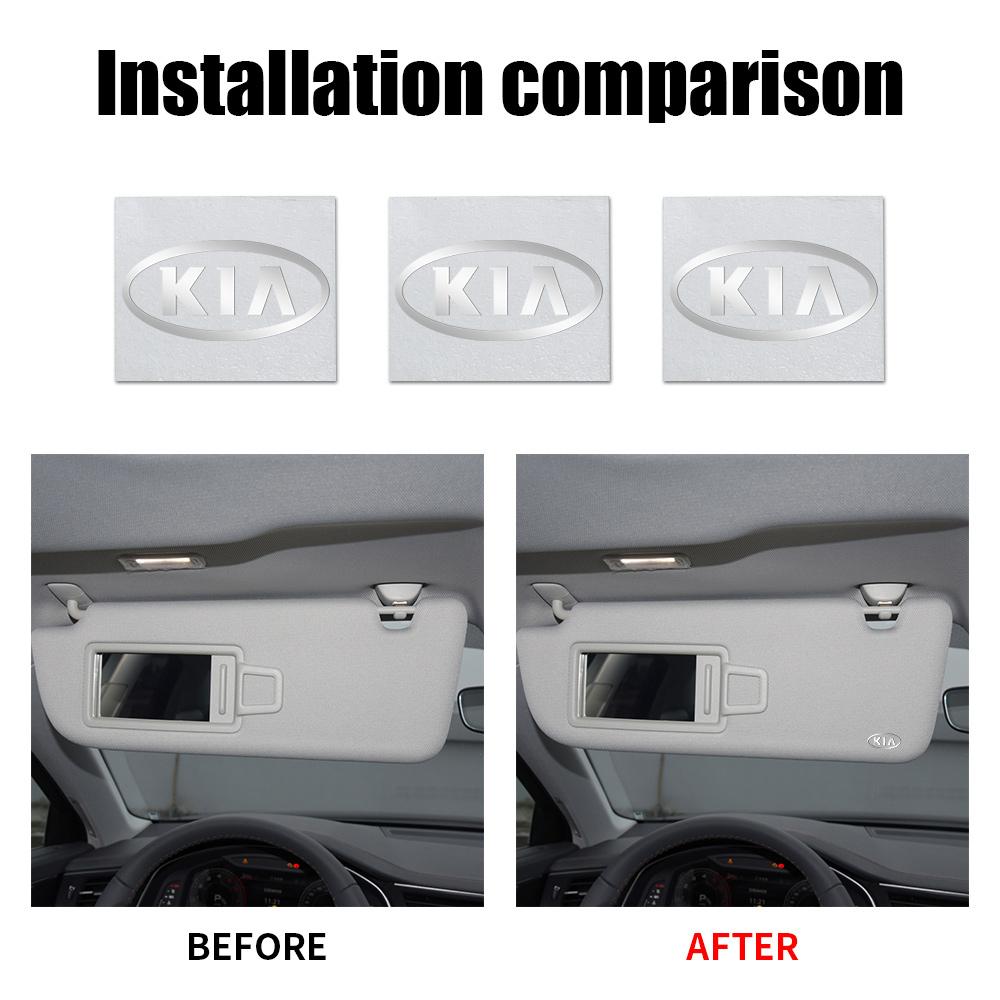 10PC Car Nickel Metal Letter Badge Interior Sticker Decoration for Kia Sportage Rio 3 Soul Picanto EV6 Cerato Telluride Sorento