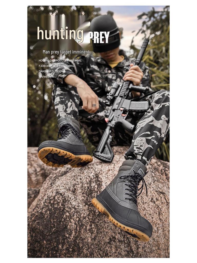 Men's Thickened Warm Outdoor Hiking & Mountaineering Boots - New Style Plus Velvet Military Design.