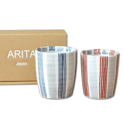 Paar Geschenk Arita hergestellt in Japan Teetassen, Geschenk, verpackt, stilvoll, Geschirr, Inase, Badewanne für Paare,