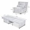 Fold-out Armchair Sleeping Function KIMO Bedding Container Family Furniture Grey